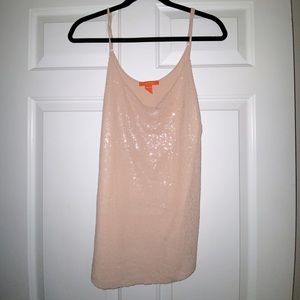 Blush sequin tank